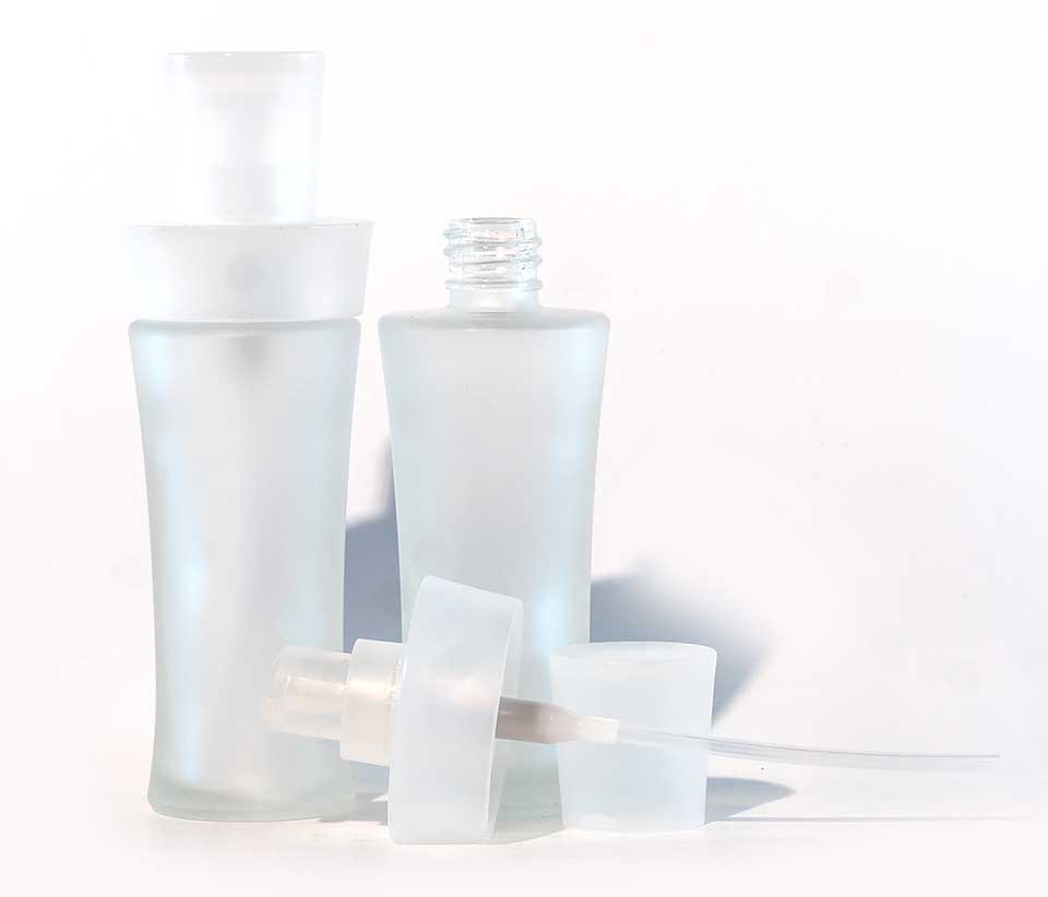 50ml Frosted Glass H-Shaped Pump Bottle